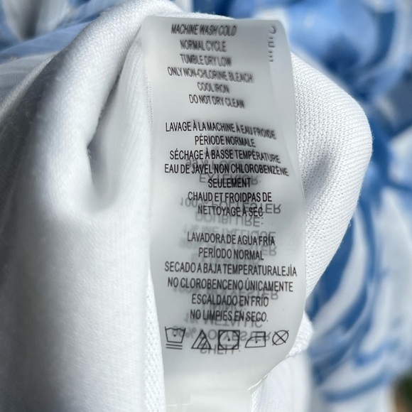 🆕 Tommy Hilfiger Blue Floral Asymmetrical Ruffle Midi Dress – Size 12 - Picture 15 of 15